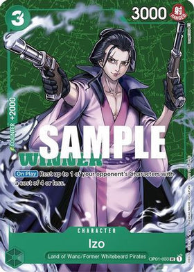 Izo (Tournament Pack Vol. 2) [Winner] (OP01-033) One Piece Promotion Cards
