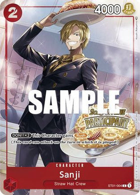 Sanji (Offline Regional 2023) [Participant] (ST01-004) One Piece Promotion Cards Foil