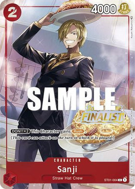 Sanji (Offline Regional 2023) [Finalist] (ST01-004) One Piece Promotion Cards Foil
