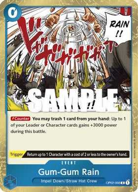 Gum-Gum Rain (OP02-068) Paramount War Foil