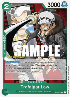 Trafalgar Law (OP02-035) Paramount War Pre-Release Cards