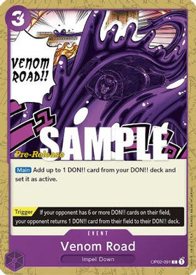 Venom Road (OP02-091) Paramount War Pre-Release Cards