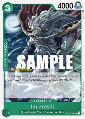 Inuarashi (OP02-027) Paramount War Pre-Release Cards