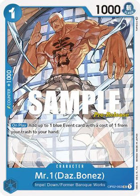 Mr.1 (Daz.Bonez) (OP02-063) Paramount War Pre-Release Cards