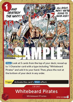 Whitebeard Pirates (OP02-022) Paramount War Pre-Release Cards