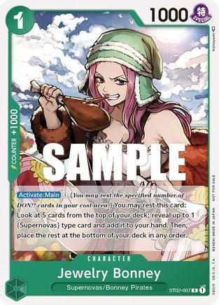 Jewelry Bonney (Tournament Pack Vol. 3) [Participant] (ST02-007) One Piece Promotion Cards
