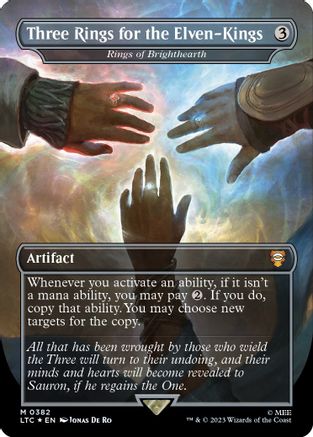 Three Rings for the Elven-Kings - Rings of Brighthearth (Borderless) (Surge Foil)