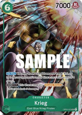 Krieg (Alternate Art) (OP03-025) Pillars of Strength Foil