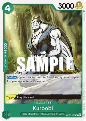 Kuroobi (OP03-026) Pillars of Strength Pre-Release Cards