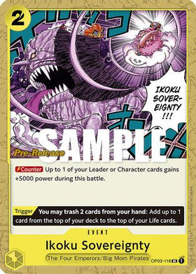 Ikoku Sovereignty (OP03-118) Pillars of Strength Pre-Release Cards