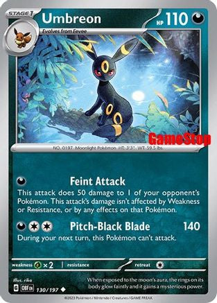 Umbreon (GameStop Exclusive) 130 - SV Scarlet Violet Promo Cards Reverse Holofoil