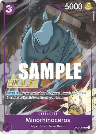 Minorhinoceros (Online Regional 2023) [Finalist] (OP03-069) One Piece Promotion Cards Foil