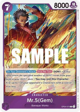 Mr.5(Gem) (OP04-072) Kingdoms of Intrigue Foil