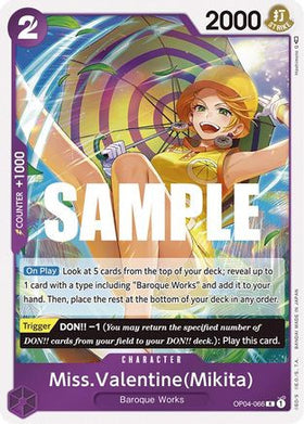 Miss.Valentine(Mikita) (OP04-066) Kingdoms of Intrigue Foil