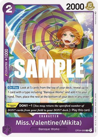 Miss.Valentine(Mikita) (OP04-066) Kingdoms of Intrigue Foil