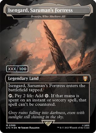 Isengard, Saruman's Fortress - Boseiju, Who Shelters All (Borderless) (Serial Numbered)