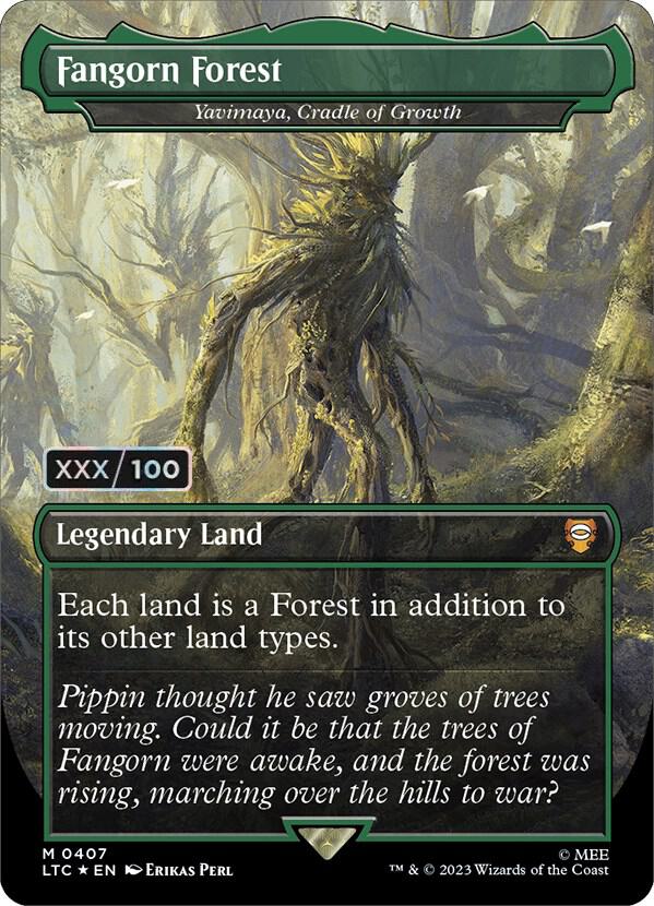 Fangorn Forest - Yavimaya, Cradle of Growth (Borderless) (Serial Numbered)
