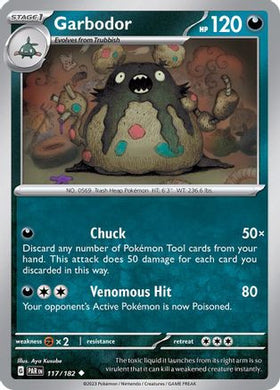 Garbodor 117 - SV04 Paradox Rift Reverse Holofoil