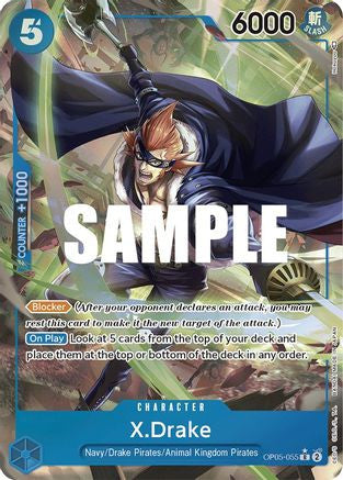 X.Drake (Alternate Art) (OP05-055) Awakening of the New Era Foil