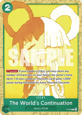 The World's Continuation (Starter Deck 11: Uta Deck Battle) (P-059) One Piece Promotion Cards