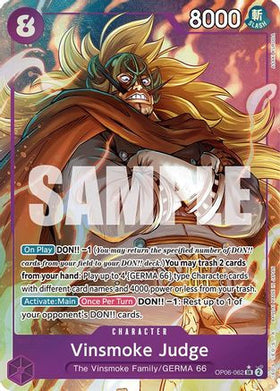 Vinsmoke Judge (Alternate Art) (OP06-062) Wings of the Captain Foil