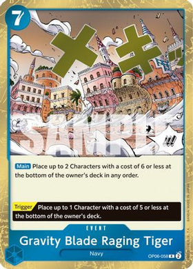 Gravity Blade Raging Tiger (OP06-058) Wings of the Captain Foil