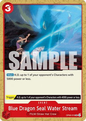 Blue Dragon Seal Water Stream (OP06-019) Wings of the Captain