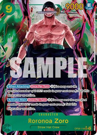 Roronoa Zoro (Alternate Art) (OP06-118) Wings of the Captain Foil