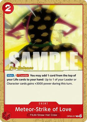 Meteor-Strike of Love (OP06-017) Wings of the Captain Pre-Release Cards