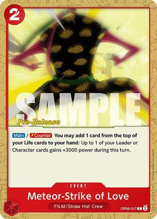 Meteor-Strike of Love (OP06-017) Wings of the Captain Pre-Release Cards