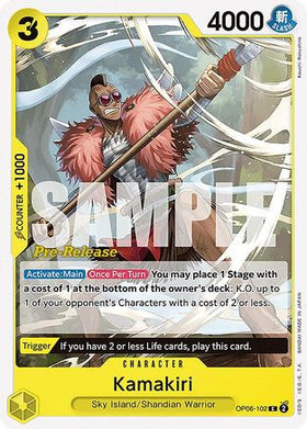 Kamakiri (OP06-102) Wings of the Captain Pre-Release Cards