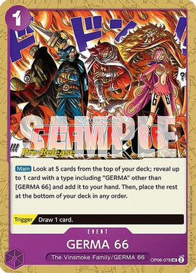 GERMA 66 (OP06-078) Wings of the Captain Pre-Release Cards