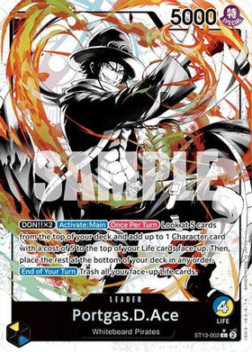 Portgas.D.Ace (002) (Parallel) (ST13-002) Ultra Deck: The Three Brothers Foil