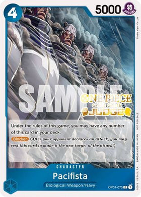 Pacifista (Judge Pack Vol. 3) (OP01-075) One Piece Promotion Cards Foil