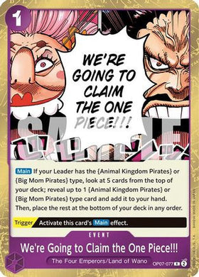 We're Going to Claim the One Piece!!! (OP07-077) 500 Years in the Future Foil