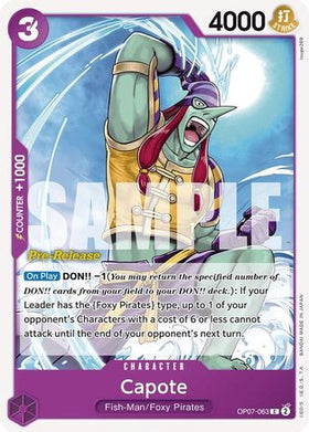 Capote (OP07-063) 500 Years in the Future Pre-Release Cards