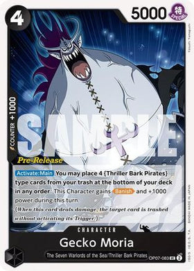 Gecko Moria (083) (OP07-083) 500 Years in the Future Pre-Release Cards