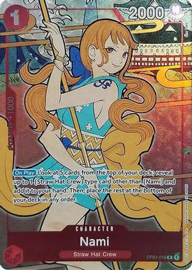 Nami (English Version 1st Anniversary Set) (OP01-016) One Piece Promotion Cards Foil