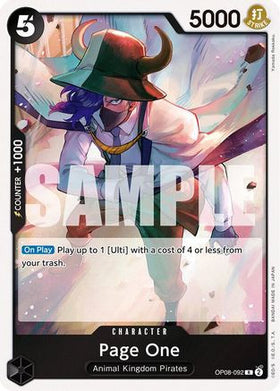Page One (OP08-092) Two Legends Foil