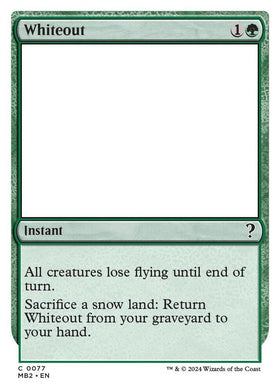 Whiteout (White Border)