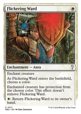 Flickering Ward (White Border)