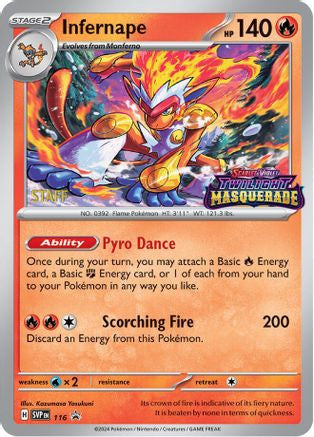Infernape - 116 [Staff] 116 - SV Scarlet Violet Promo Cards Holofoil