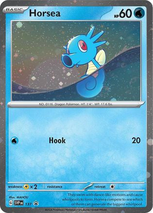 Horsea - SVP137 (Cosmo Holo) SVP137 - SV Scarlet Violet Promo Cards Holofoil
