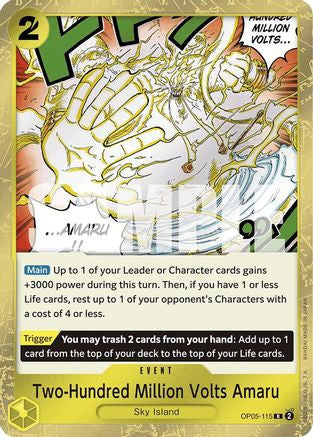 Two-Hundred Million Volts Amaru (Jolly Roger Foil) (OP05-115) Premium Booster -The Best- Foil