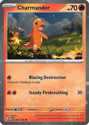 Charmander - 004/165 (Cosmos Holo) 4 - SV Scarlet Violet Promo Cards Holofoil