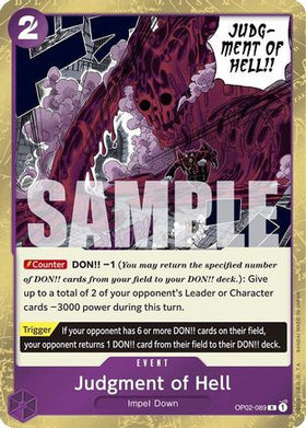 Judgment of Hell (Jolly Roger Foil) (OP02-089) Premium Booster -The Best- Foil