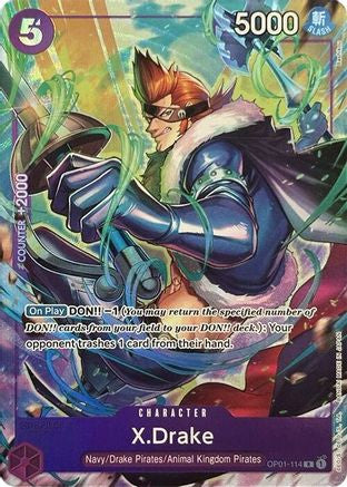 X.Drake (Premium Card Collection -Best Selection Vol. 2-) (OP01-114) One Piece Promotion Cards Foil