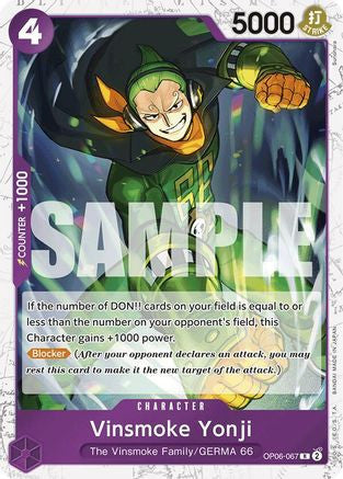 Vinsmoke Yonji (OP06-067) (Jolly Roger Foil) (OP06-067) Premium Booster -The Best- Foil