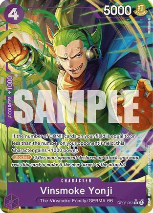 Vinsmoke Yonji (OP06-067) (Alternate Art) (OP06-067) Premium Booster -The Best- Foil
