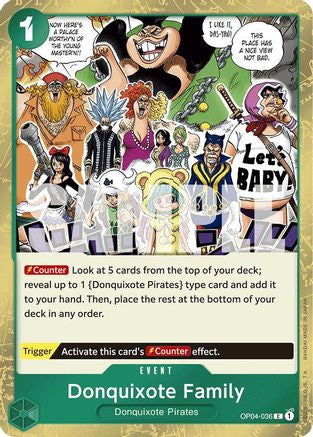 Donquixote Family (Jolly Roger Foil) (OP04-036) Premium Booster -The Best- Foil